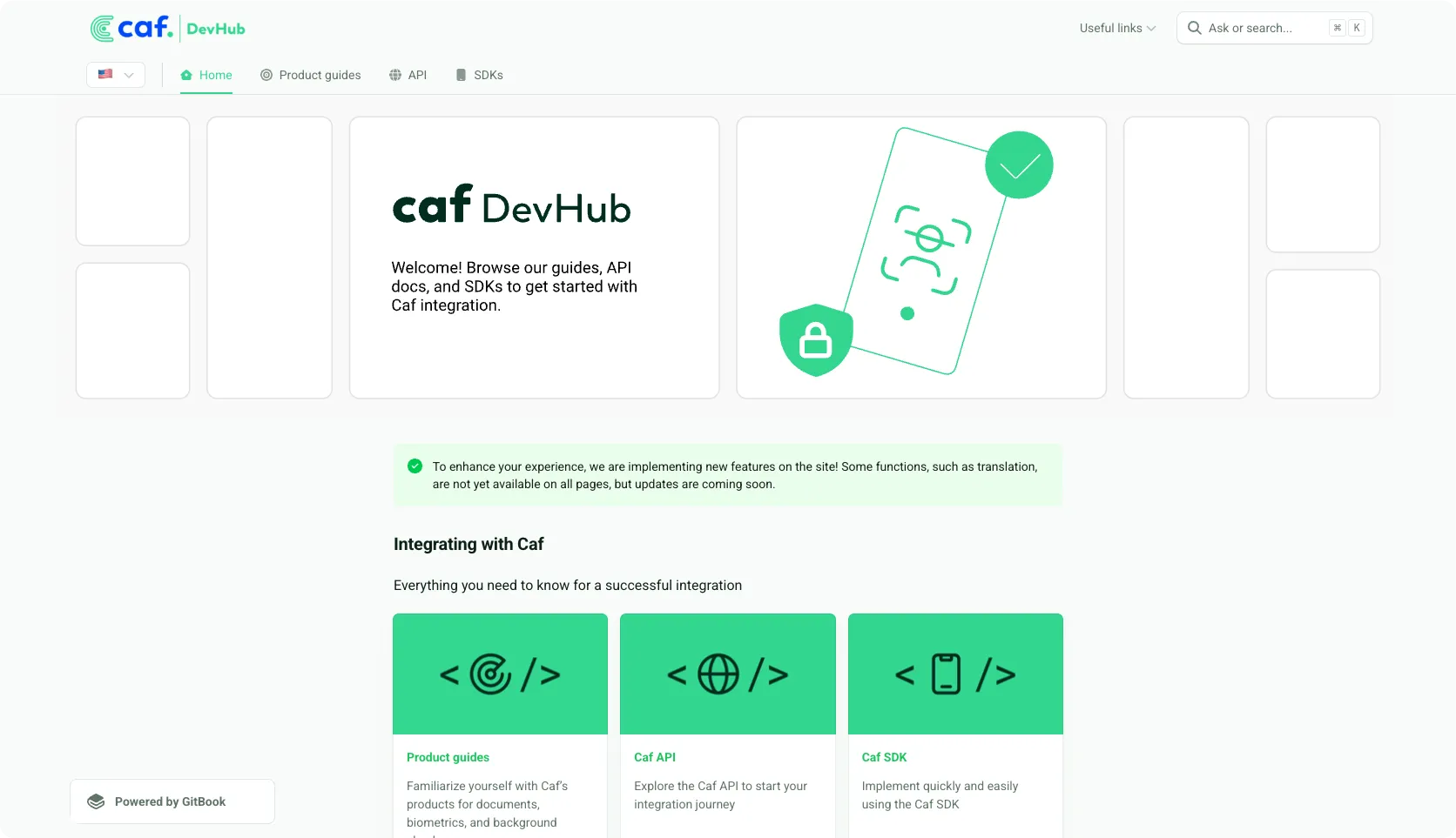 Caf's DevHub docs site