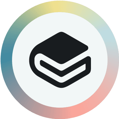 The GitBook logo in a curcle that uses a rainbow gradient
